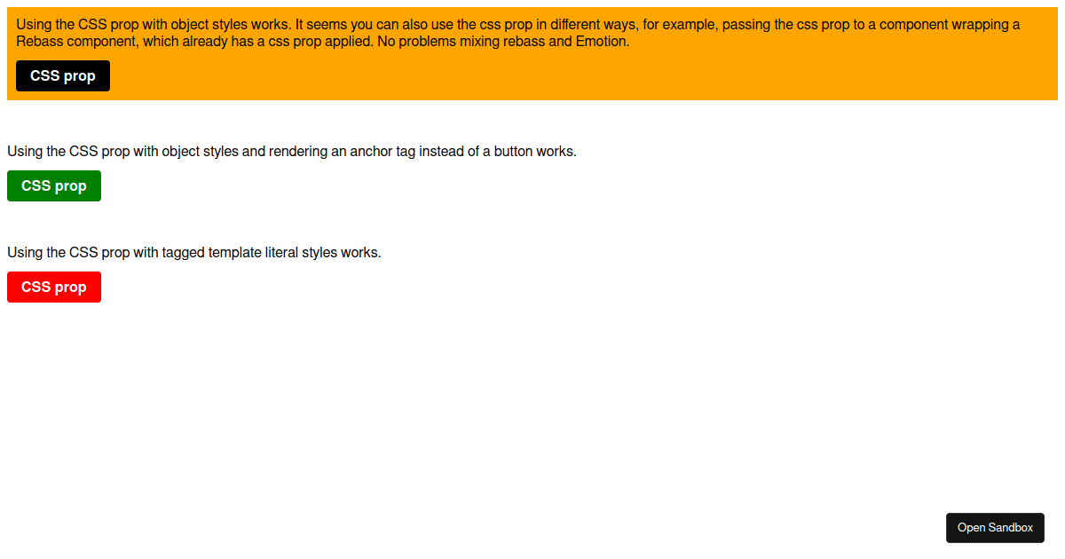 @rebass/emotion and Emotion 10 - Codesandbox