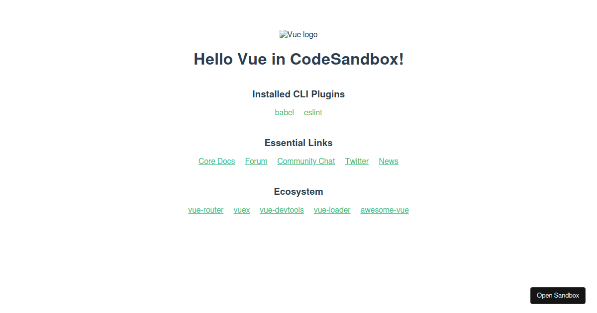 vue - Codesandbox
