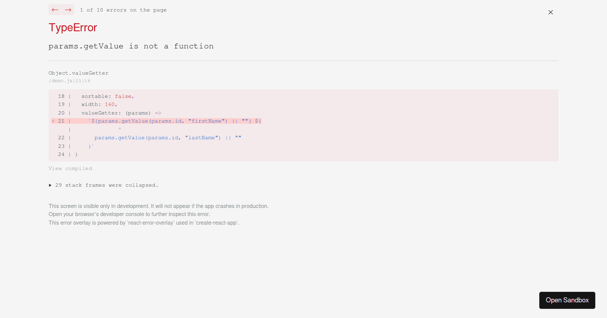 DataTable Material Demo with different checkbox (forked) - Codesandbox