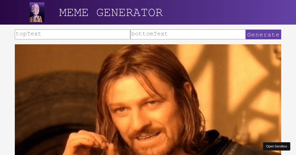 memegenerator Codesandbox