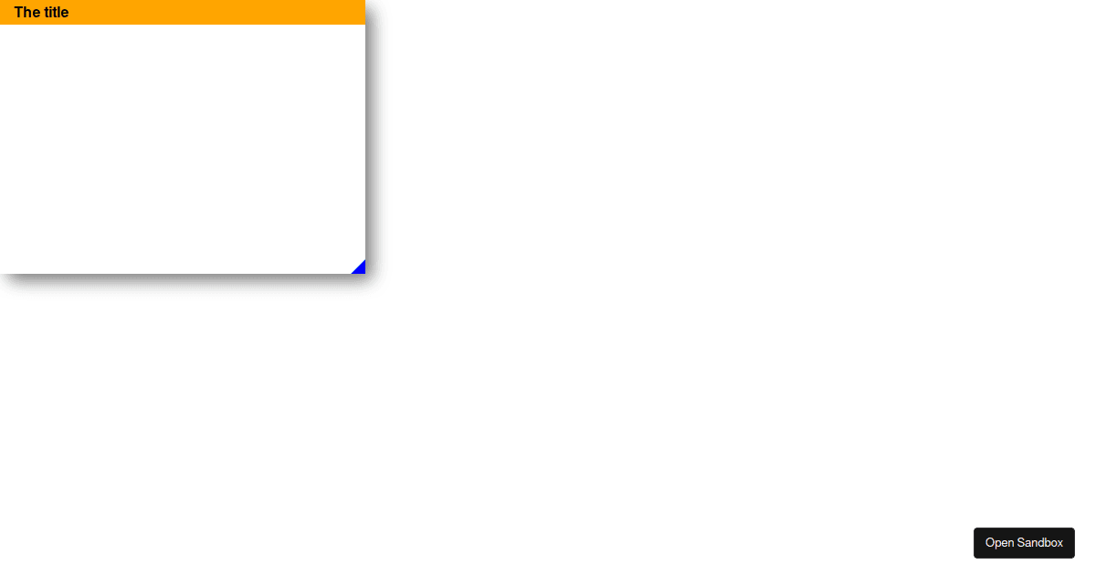 window resizable Codesandbox