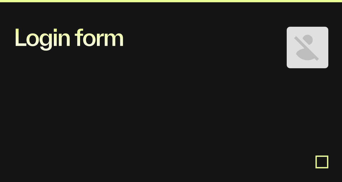 Login form - Codesandbox