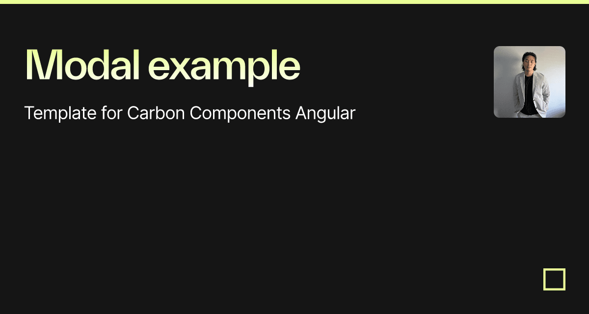 Modal example - Codesandbox