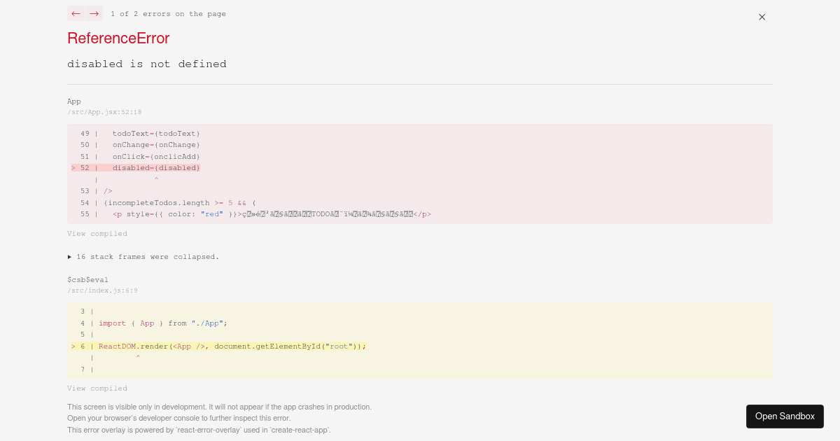 react-test - Codesandbox