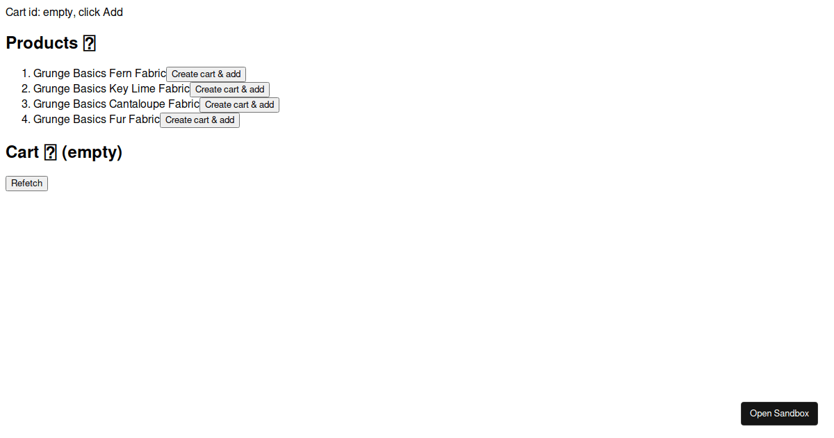 Queries > Example app final (forked) - Codesandbox
