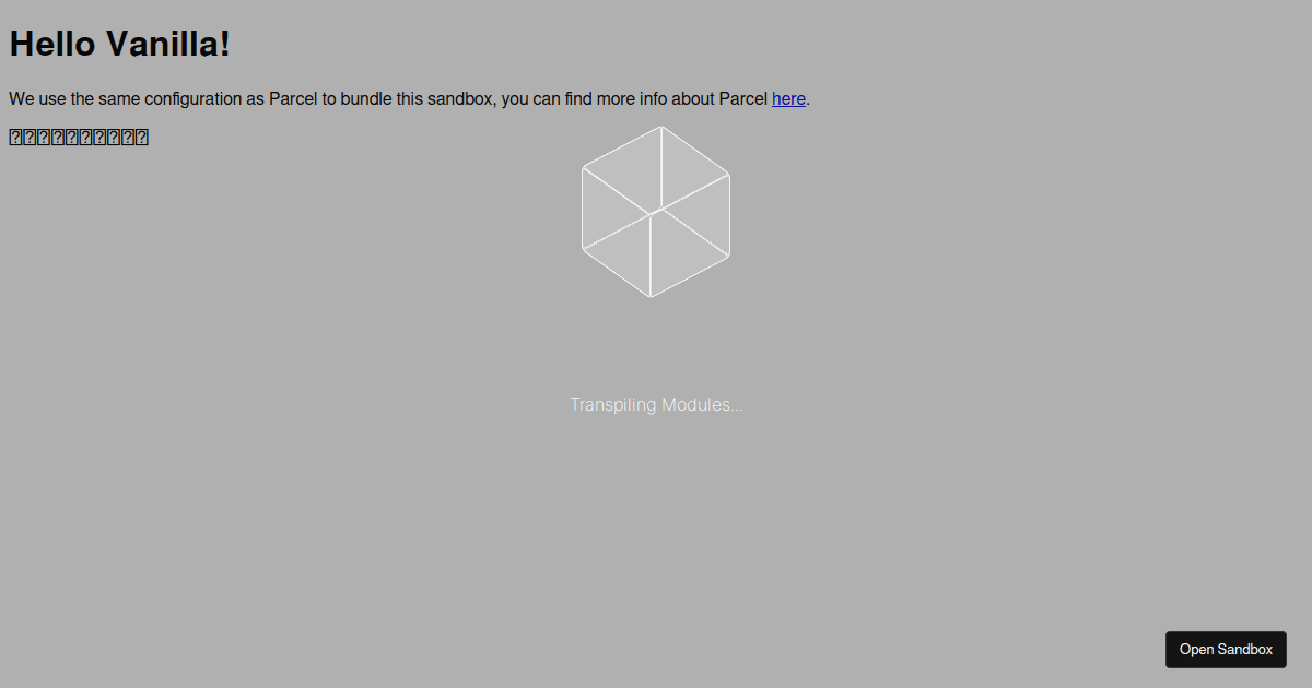 vanilla - Codesandbox