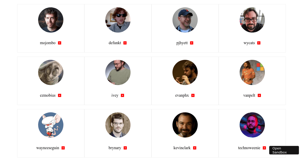 githublist Codesandbox
