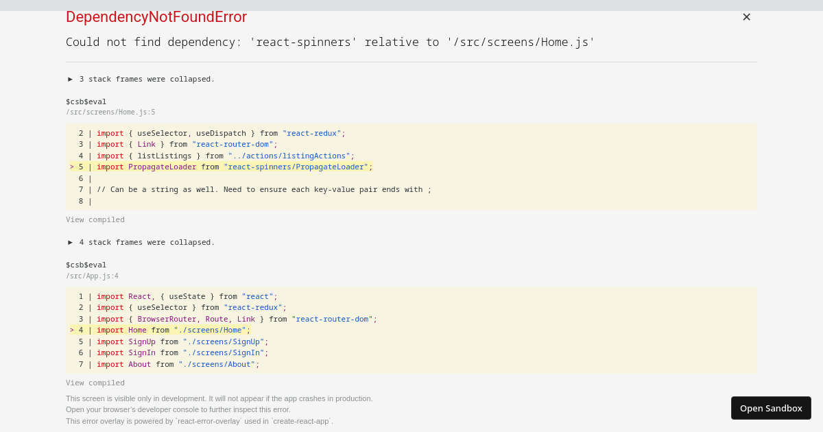 front-end - Codesandbox