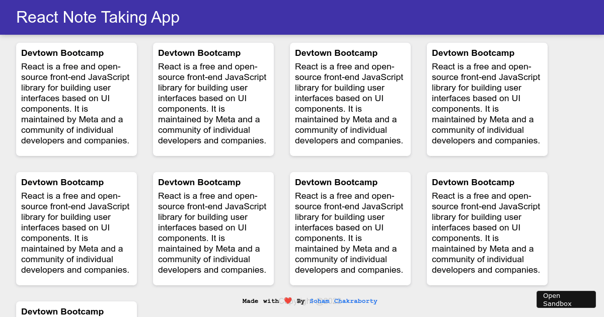 react-notes-app - Codesandbox
