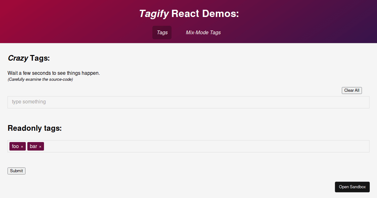 tagify react