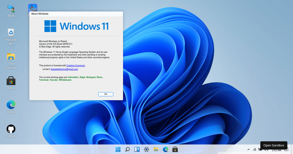 Windows 11 - Codesandbox