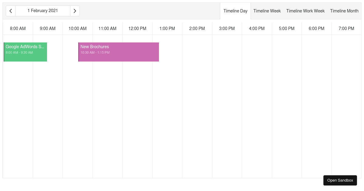 Timelines - DevExtreme Scheduler - Codesandbox