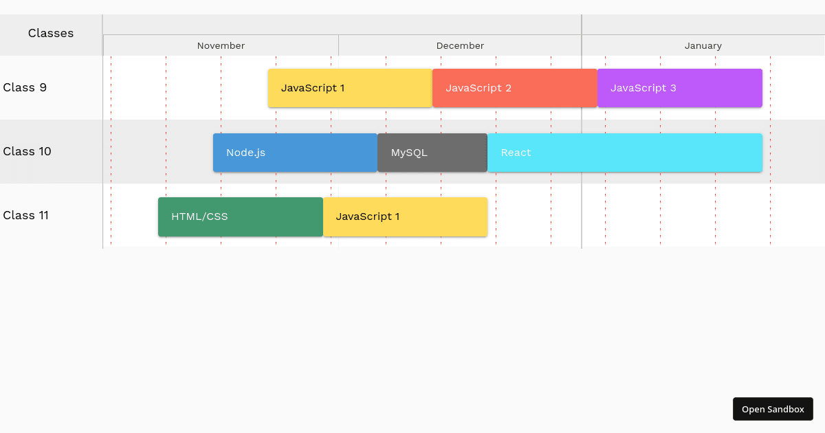 calendar (forked) - Codesandbox