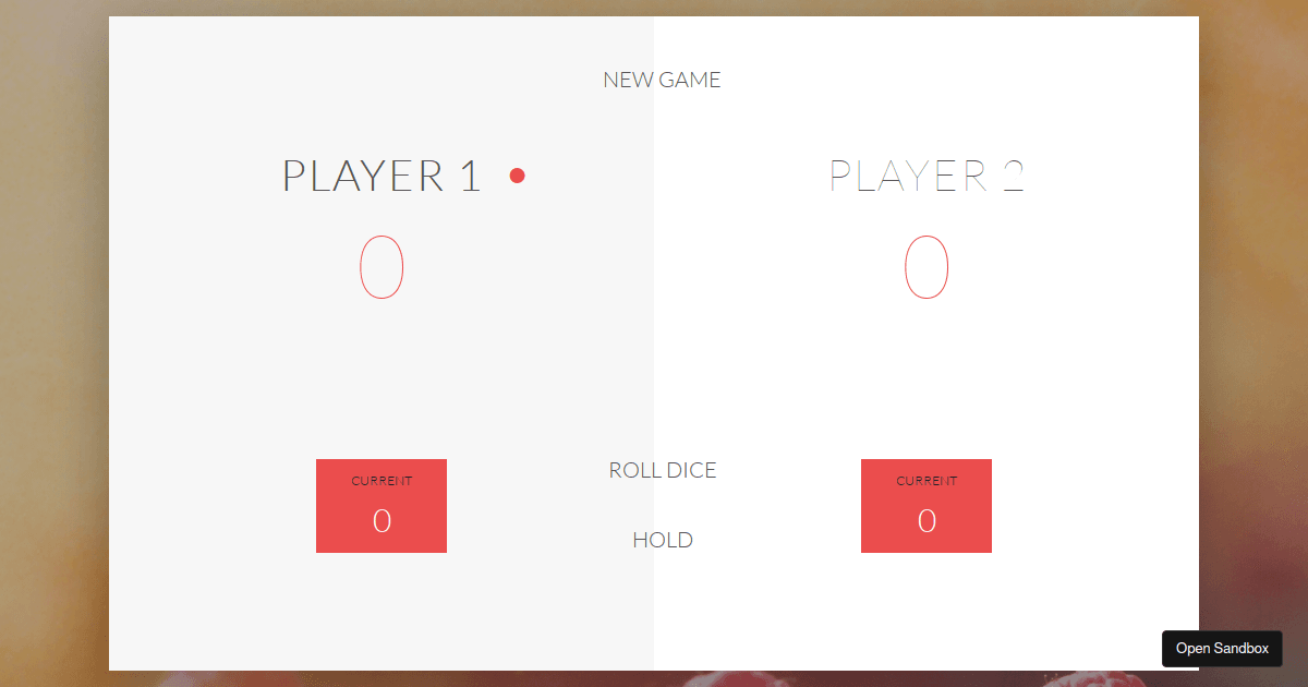Pig Game JS - Codesandbox