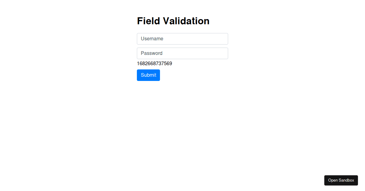 React Uncontrolled Form - Codesandbox