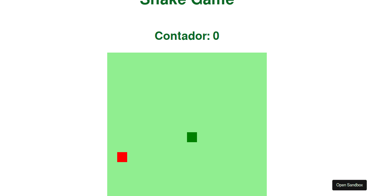 Snake Game - Codesandbox