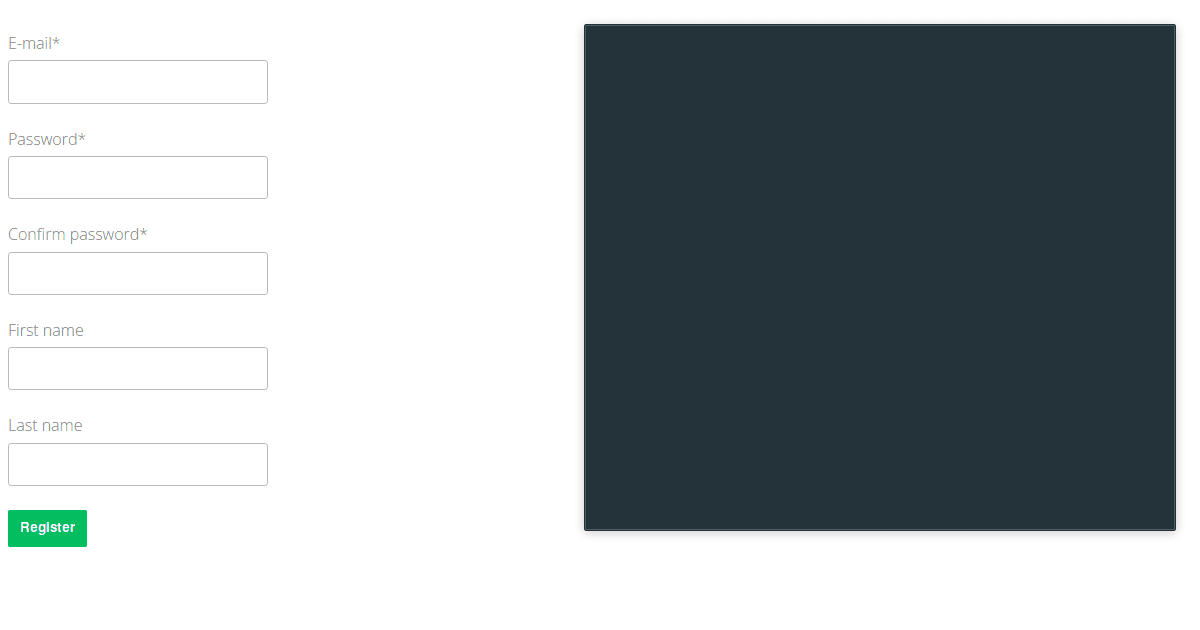 React Advanced Form - Registration form - Codesandbox