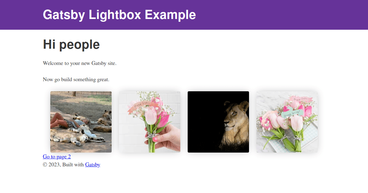 Gallery and Lightbox with gatsby-img - Codesandbox