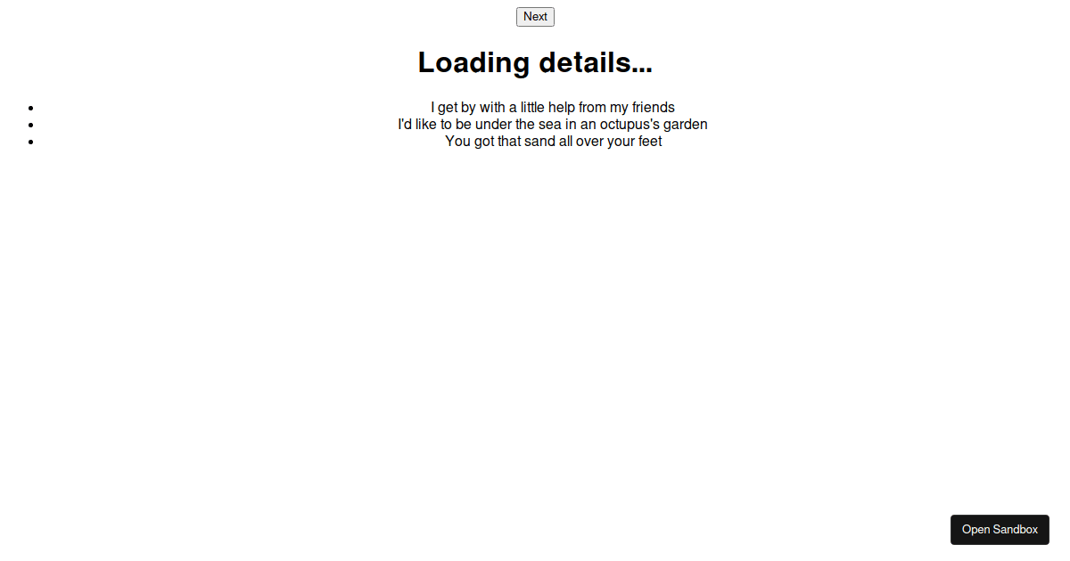 Suspense - Codesandbox