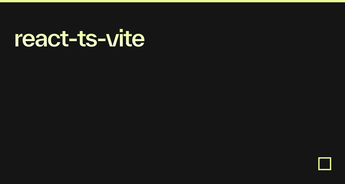 React ts vite codesandbox