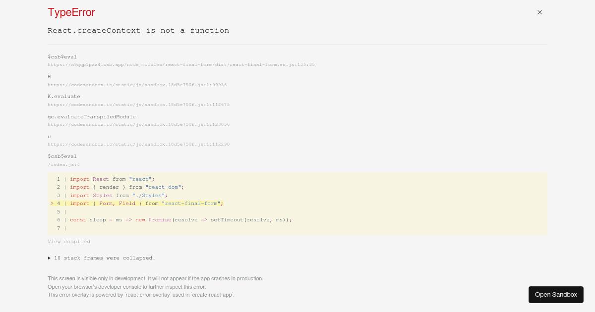 🏁 React Final Form - Simple Example - Codesandbox