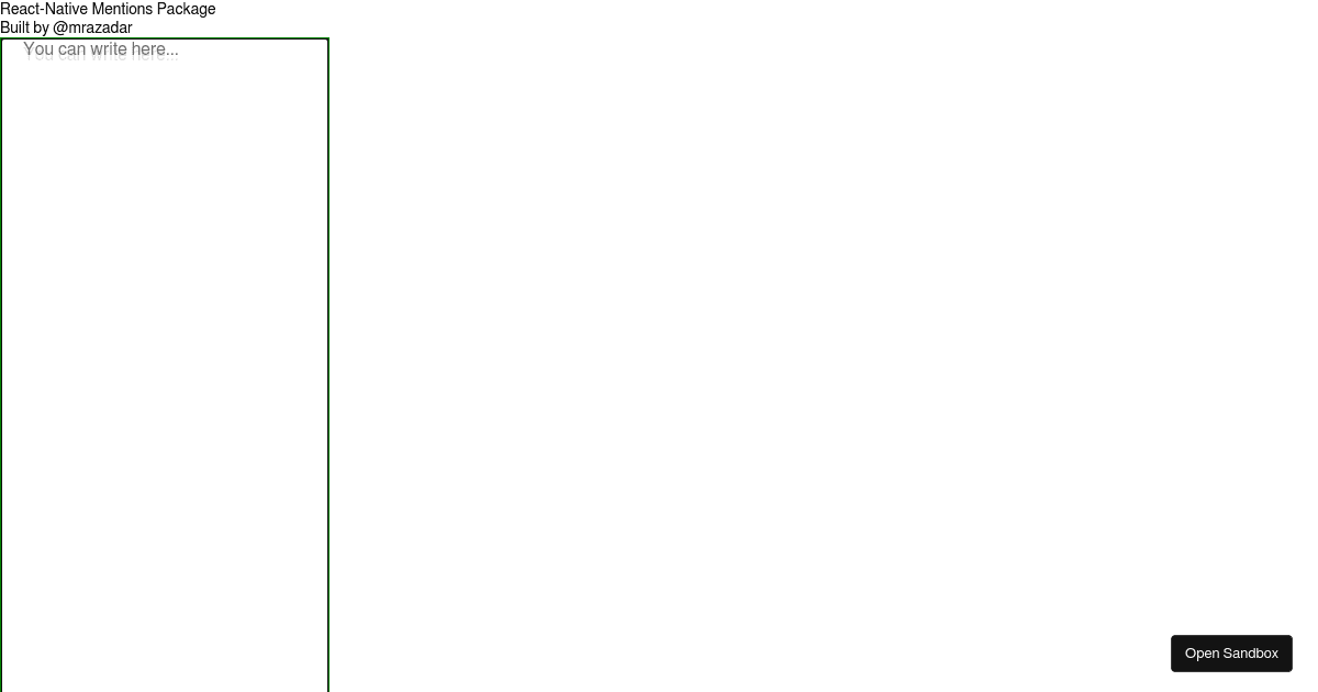 React Native (forked) - Codesandbox