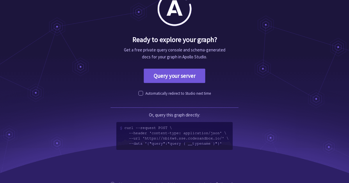 Apollo Server - Codesandbox