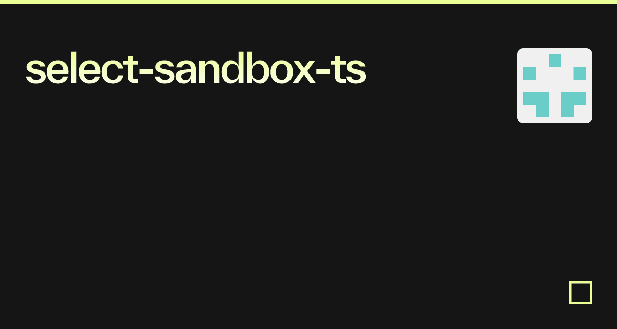 select-sandbox-ts - Codesandbox
