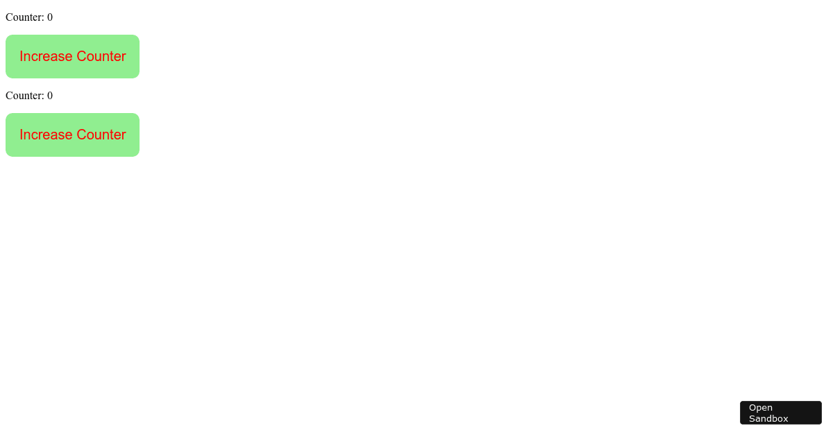 react - Codesandbox