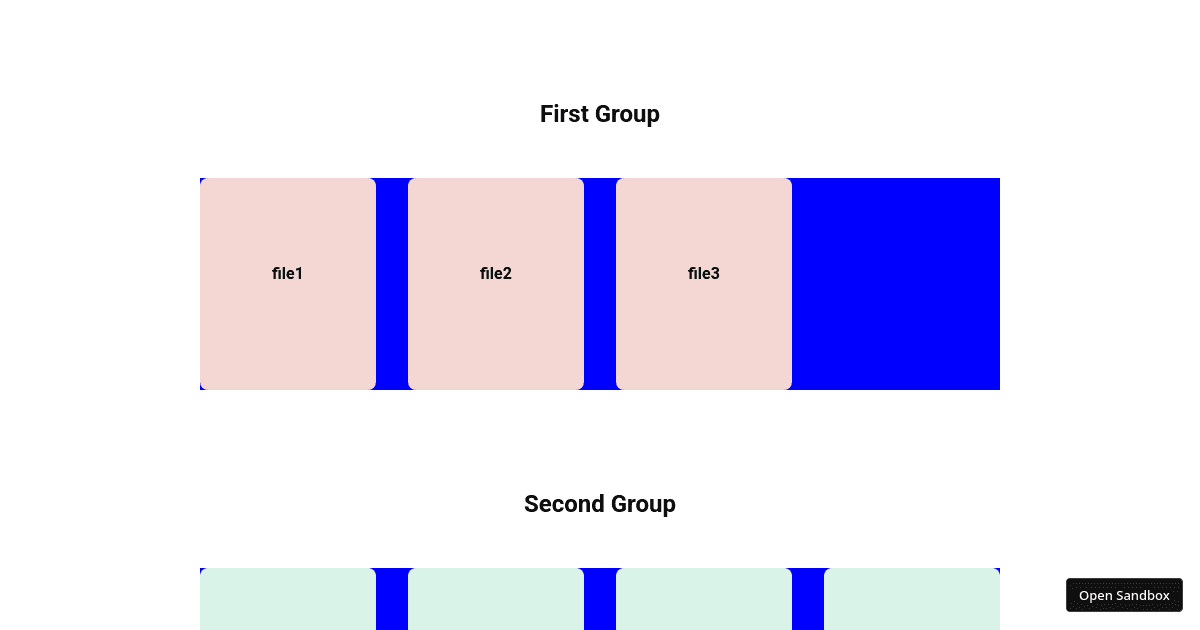 react-dnd, sortable grid, multiple groups (forked) - Codesandbox
