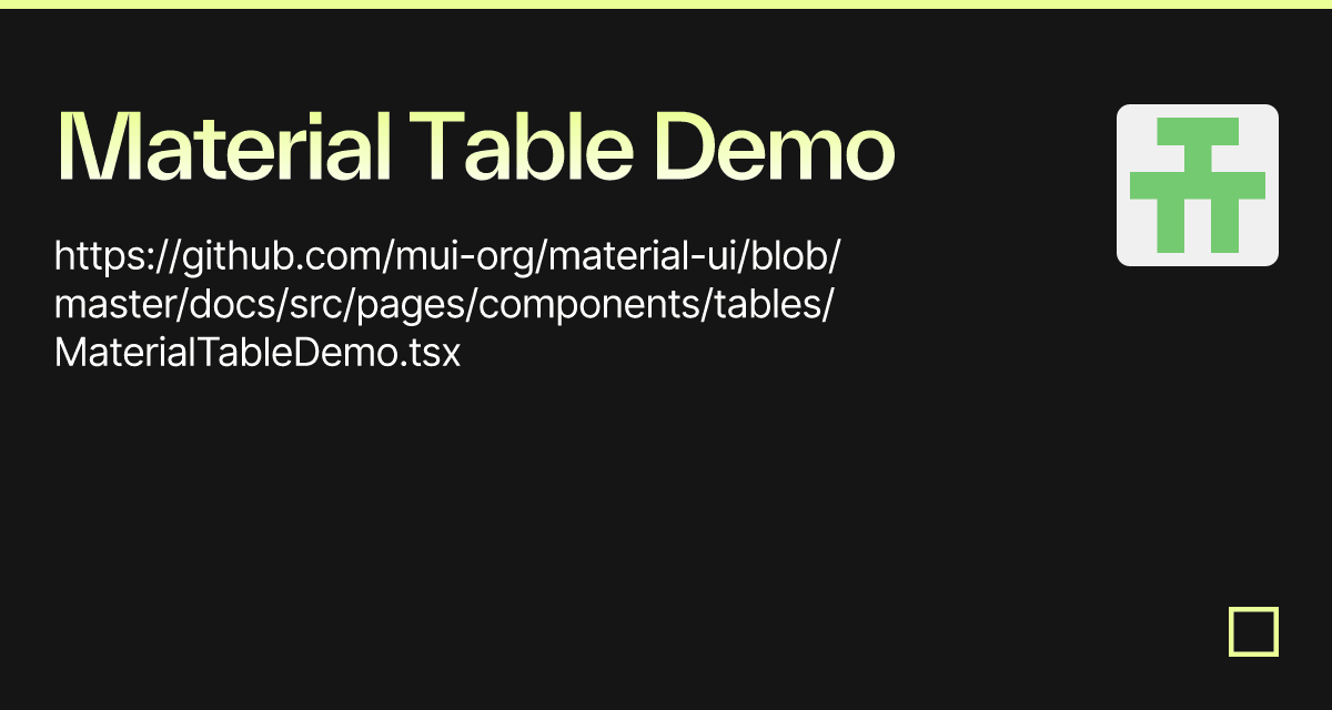 Material Table Demo - Codesandbox