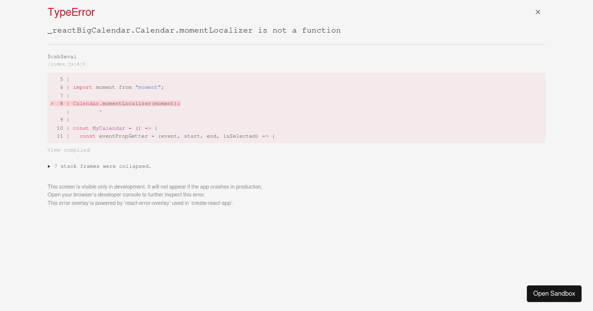 Big Calendar test (forked) - Codesandbox
