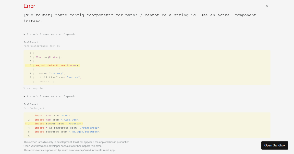vue - Codesandbox