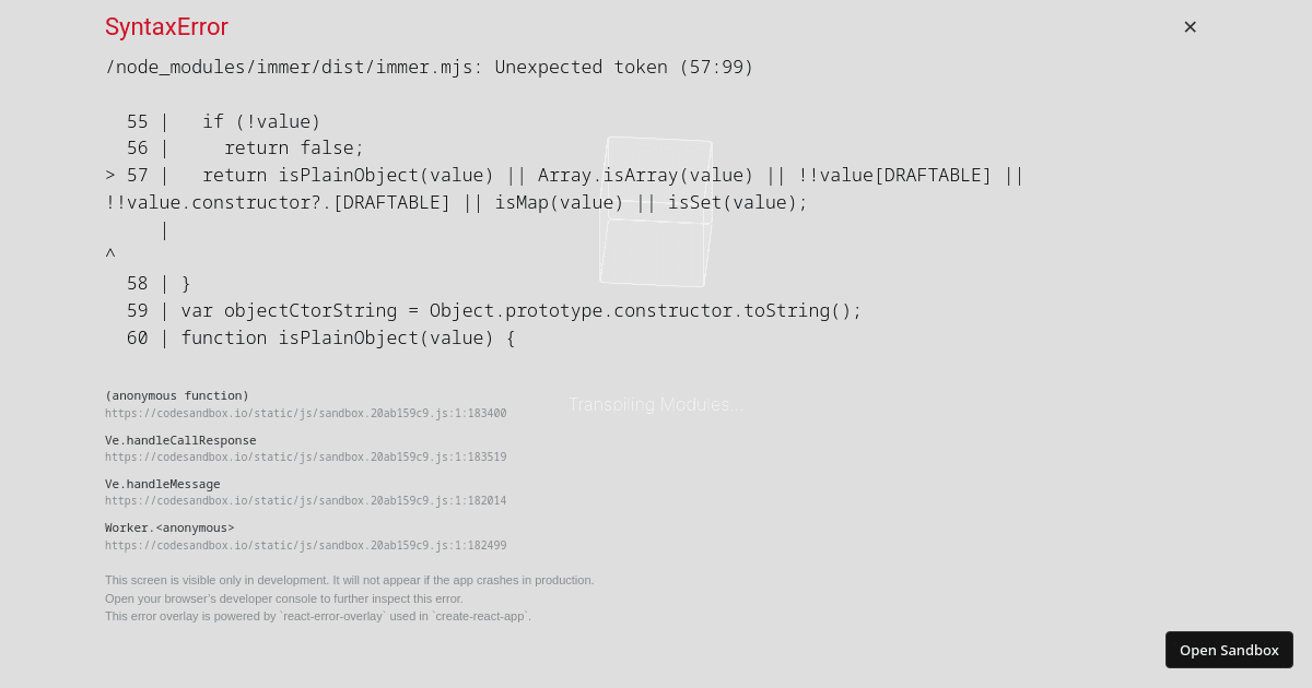 Immer sandbox (forked) - Codesandbox