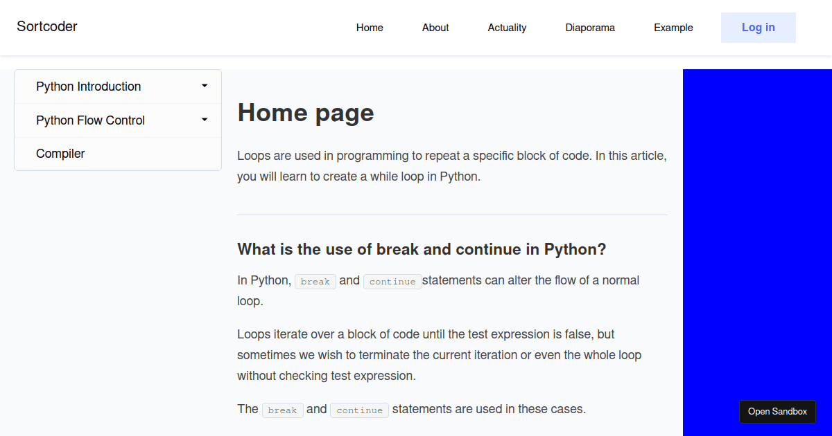 React - Site bootstrapp 01 - Codesandbox