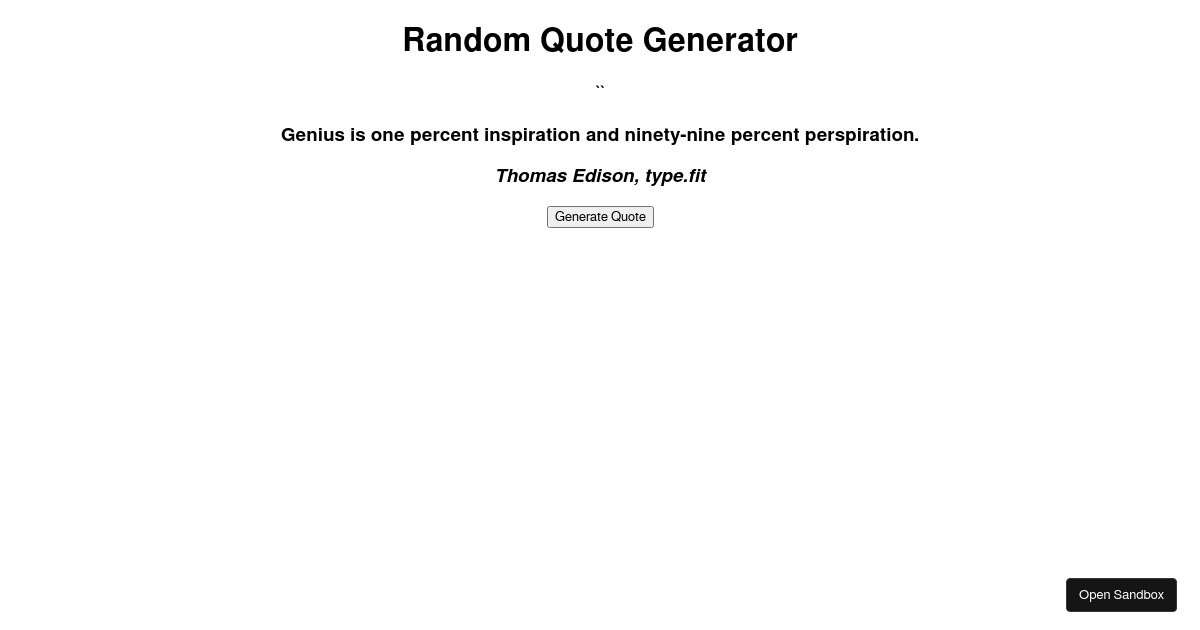 random-quote-generator - Codesandbox