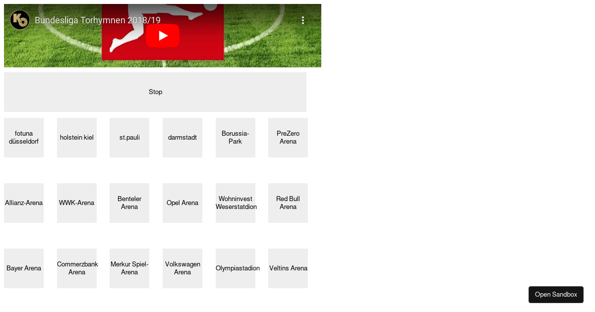 Youtube Snippet Player - Codesandbox
