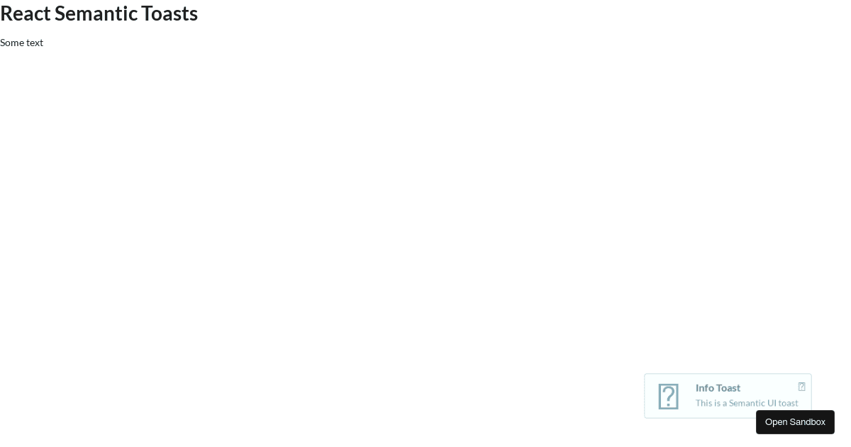 reactsemantictoasts (forked) Codesandbox
