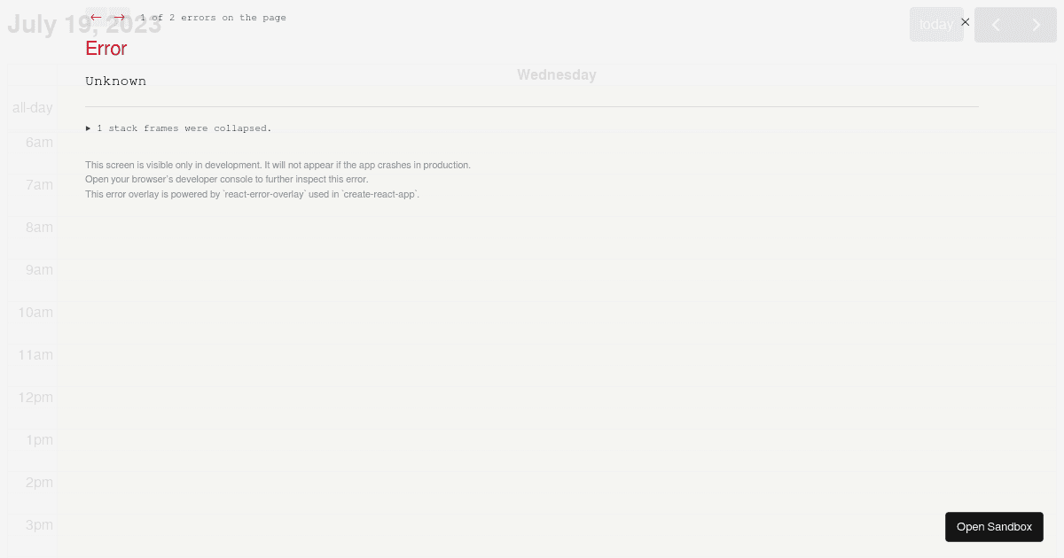 FullCalendar iCalendar Recurr (forked) - Codesandbox