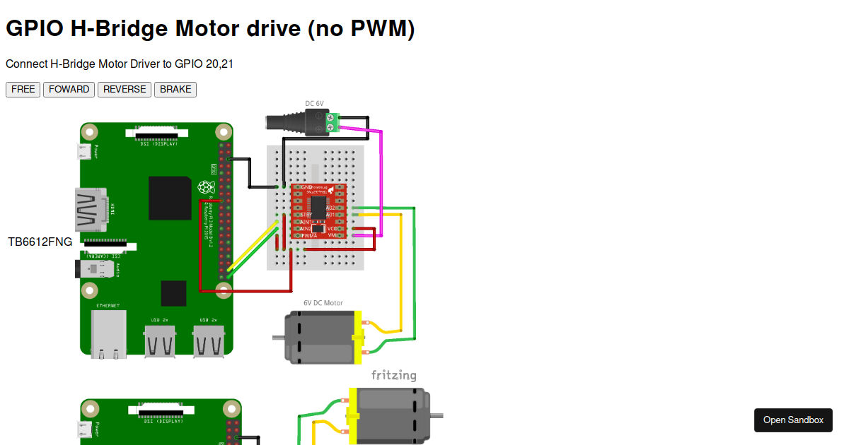 Gpio hbridge example codesandbox