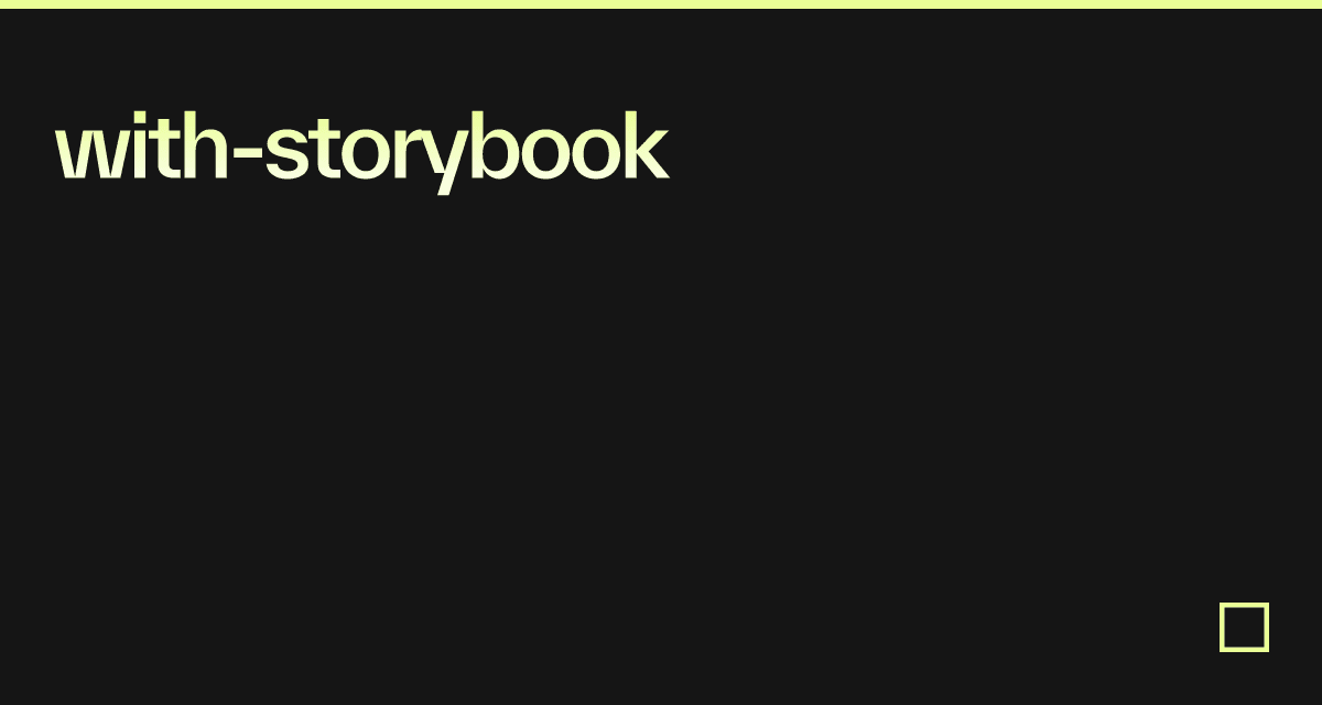 withstorybook Codesandbox
