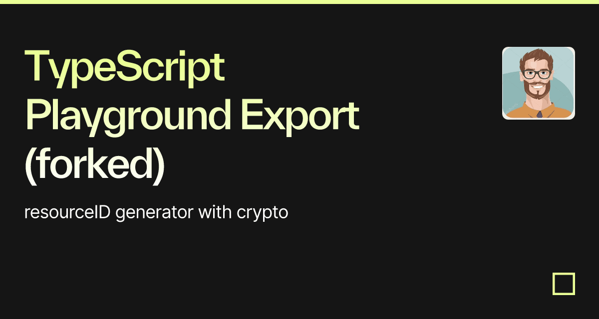 TypeScript Playground Export (forked) - Codesandbox