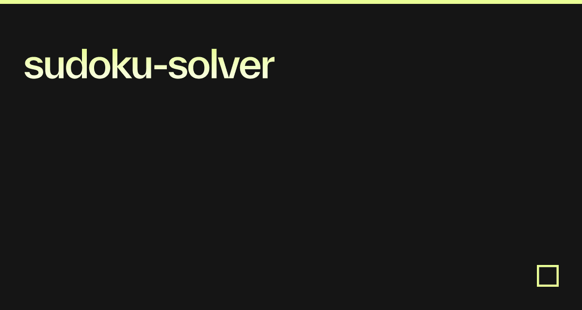 sudoku-solver - Codesandbox