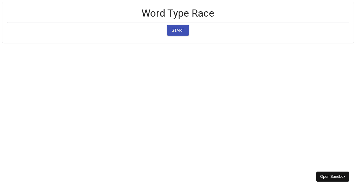 Word Typing Game - Codesandbox