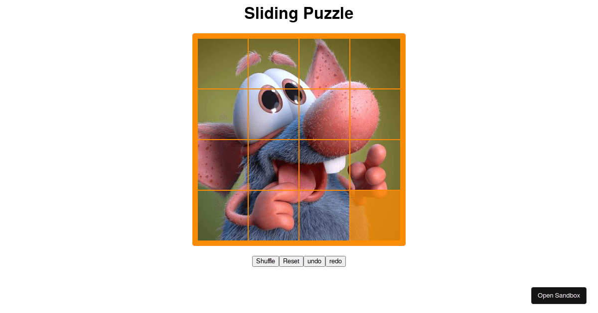 artydev/slidingpuzzle Codesandbox