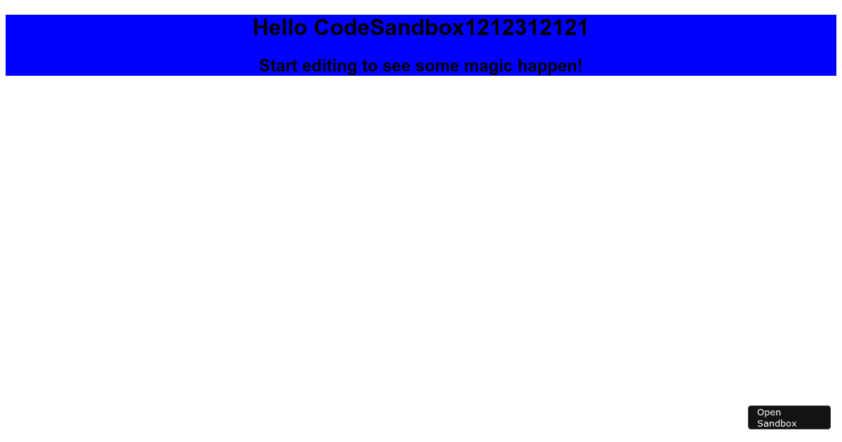 react - Codesandbox