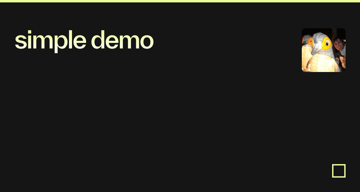 simple demo - Codesandbox