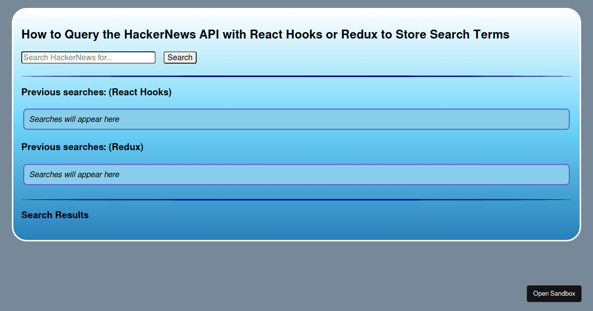 How to Query the HackerNews API with React Hooks or Redux to Store ...