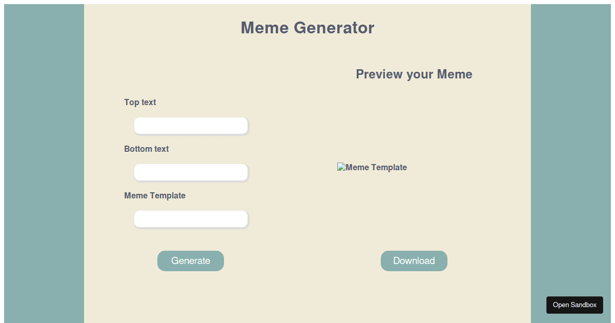 react-meme-generator - Codesandbox