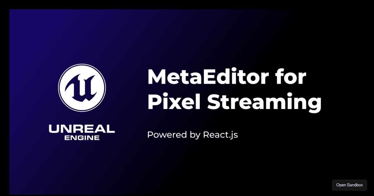 Pixel streaming codesandbox